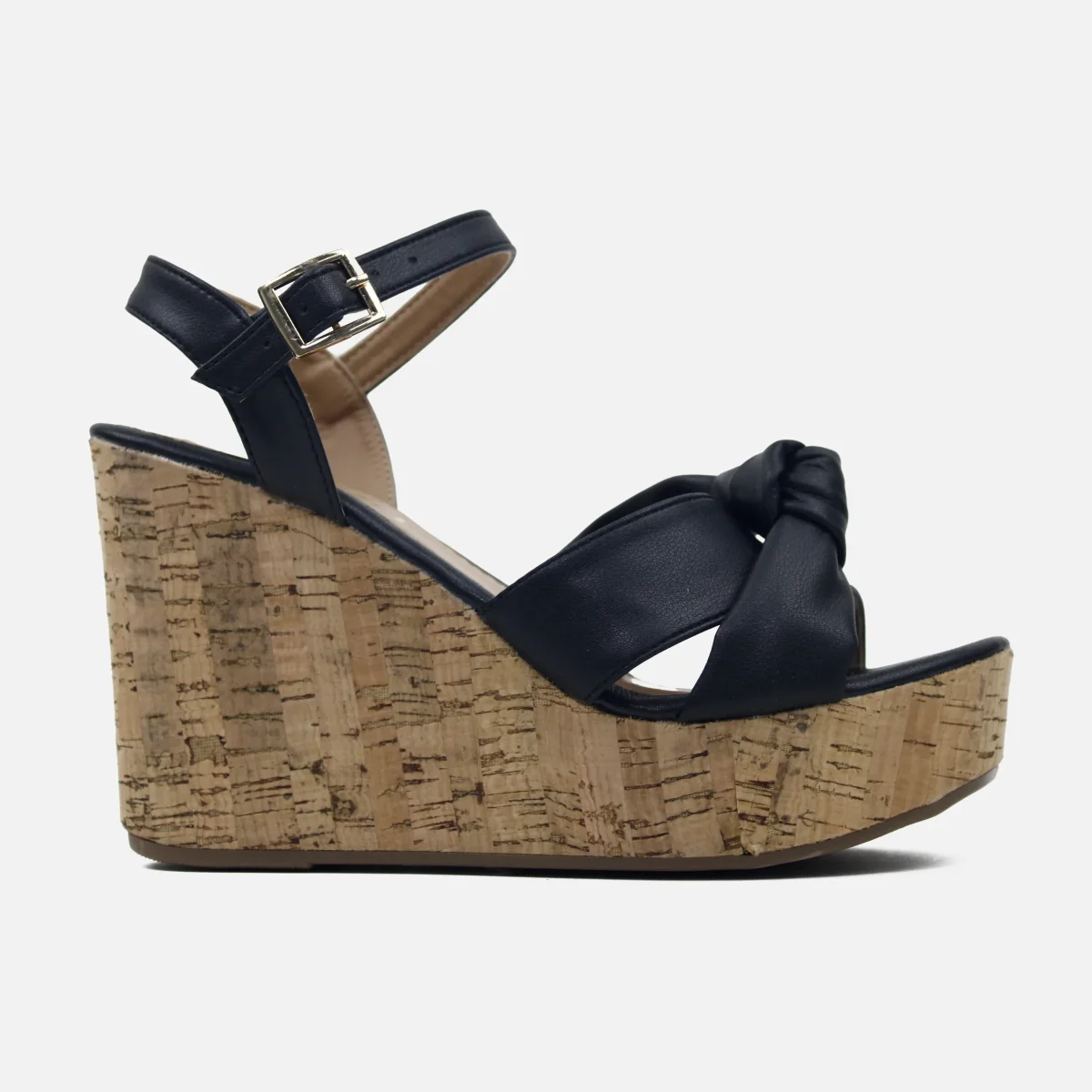 Sandalia plataforma elva de sintético para mujer - Negro - Imagen 2